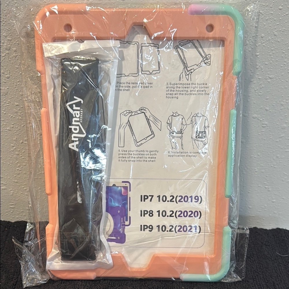 Orange and Green Tablet Case for iPad 10.2